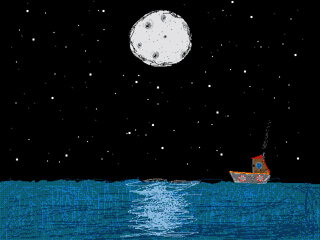 Fireworks over the sea