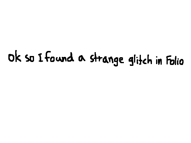 Weird folio glitch I found