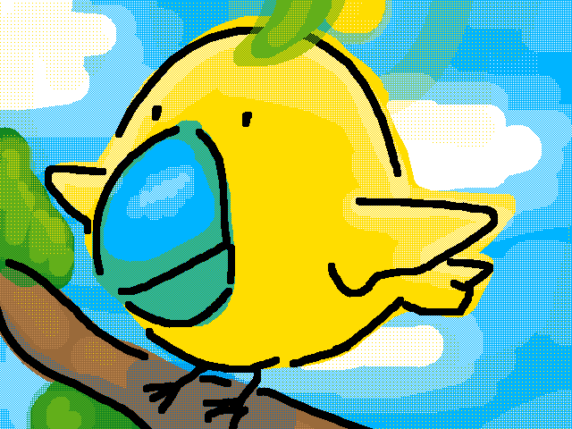 Bird cheering or hungry ?