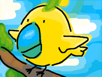Bird cheering or hungry ?