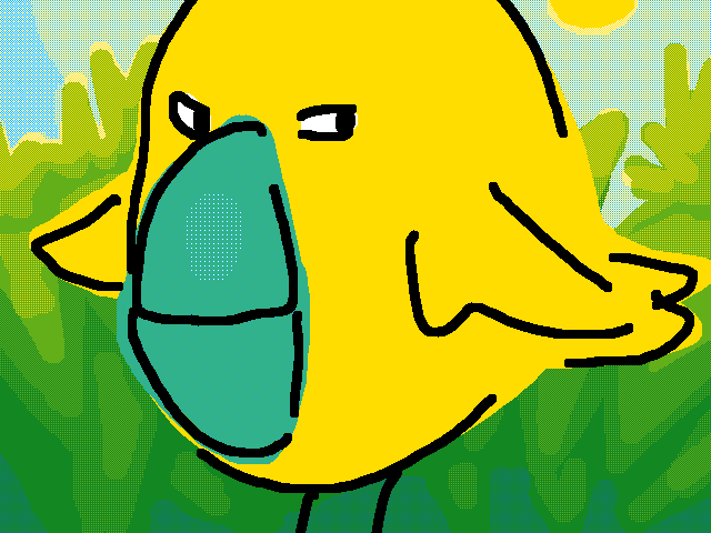 Bird making an face