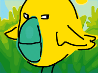 Bird making an face