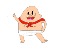 Captain Underpants doing a boogie