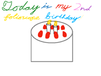 Today is my 2nd folioscope birthday!