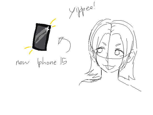 I got an Iphone 15 I’m so happy yeyyeey