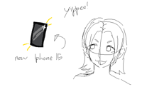I got an Iphone 15 I’m so happy yeyyeey