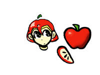 Apple girl drawing (?)