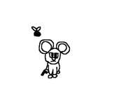 Silly mouse is mad