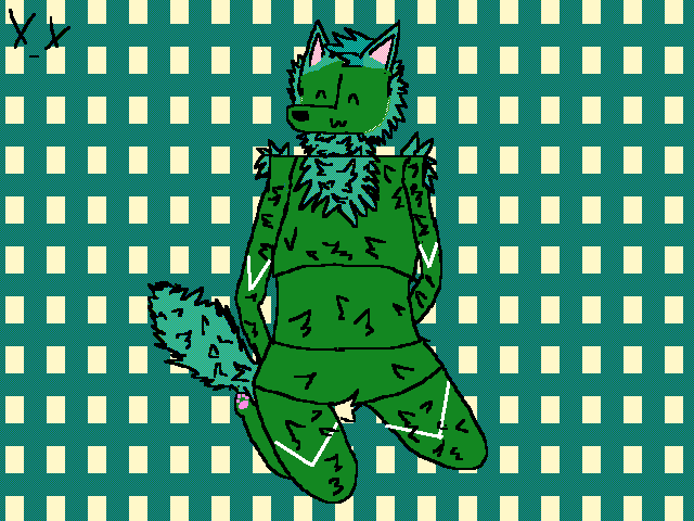 Gween floofy fluf :3