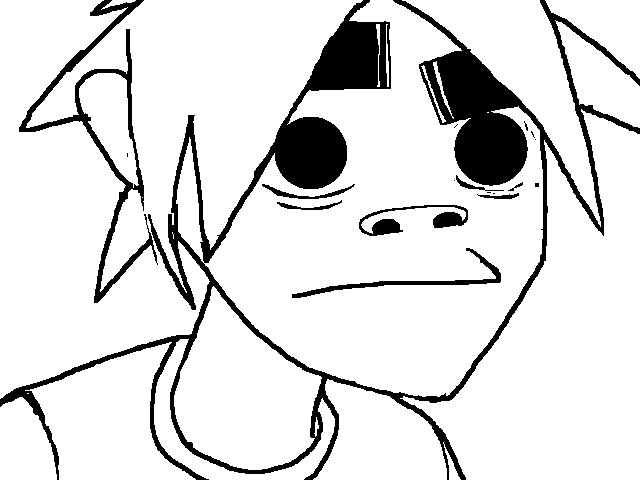 trying to draw gorillaz