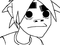 trying to draw gorillaz