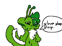 Cloud as an alien.. looks like minty