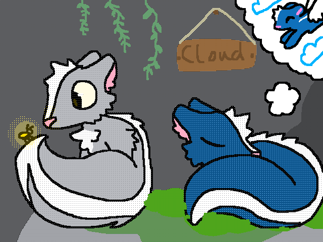 Cloud and grayskunk