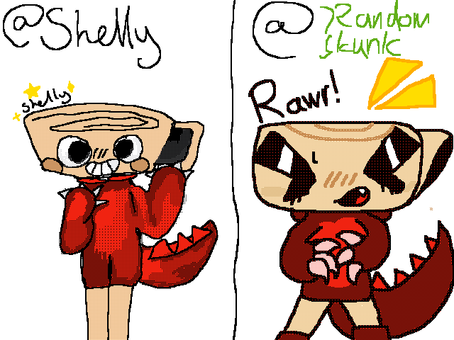 Draw Shelly dinosaur in ur style!