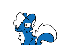 What do you think Cloud’s scared of?She’s a skunk