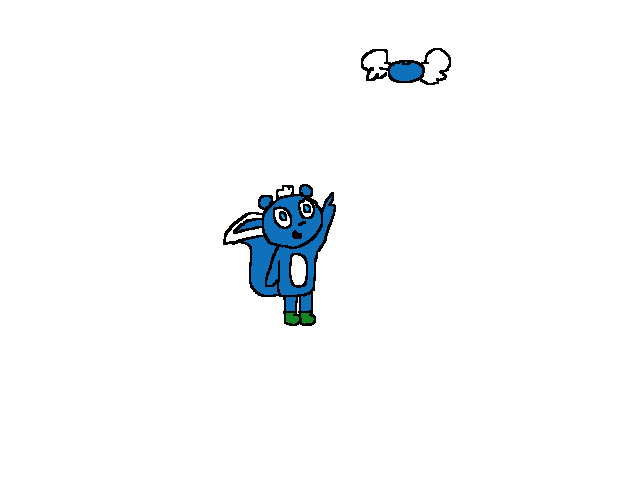 Look flying blueberry