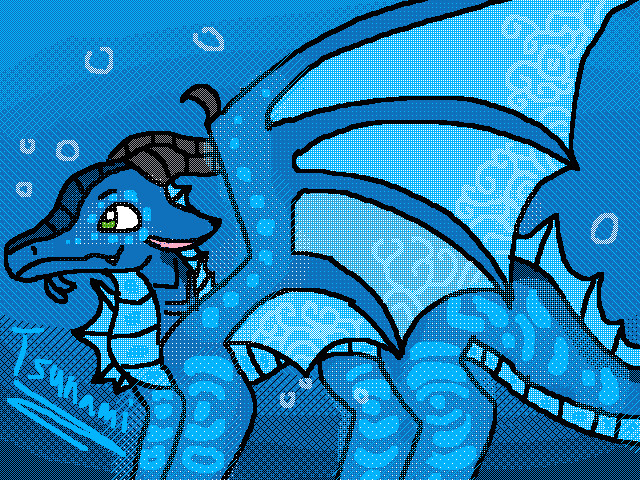 I tried drawing tsunami from WOF:>