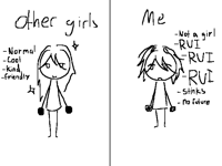 Other girls vs me