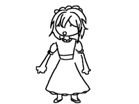 folio AI, generate rui kamishiro in a maid dress