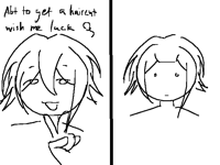 about to get. a haircut wish me luck