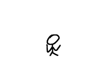 Stick man punch