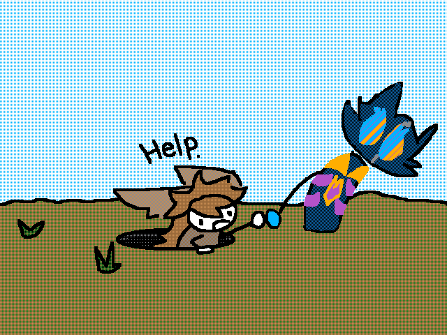 Falling down a hole collab/ template