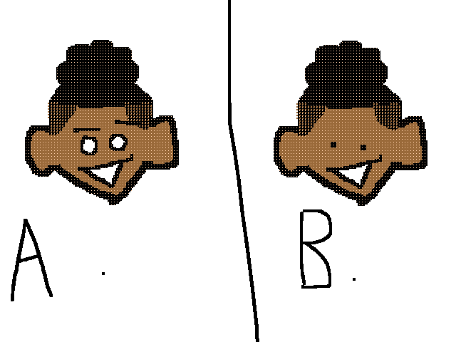 Which eye is better a.or b.