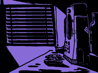 With the radio on and the curtains drawn