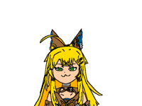kirara colored with yellow