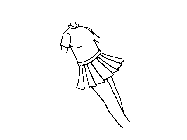 random school uniform drawn in 1 minute idk
