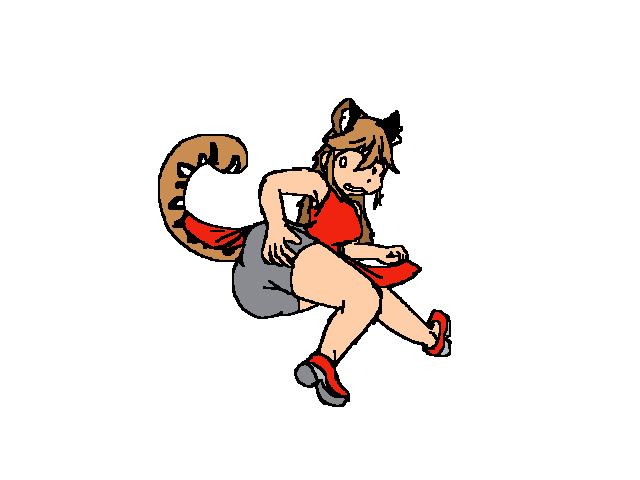 tiger woman (with shorts(okwtf