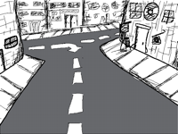 Road scene.