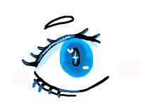 Blue eye blink lazy