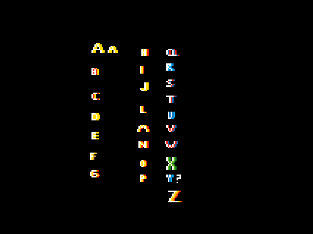 Glitchy alphabet.-.