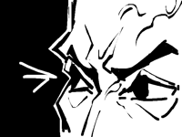 the face of extreme anger