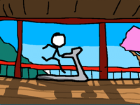 training in the dojo