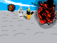 3 entitys 2 tin pots