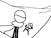 anoying guy vs hunteph