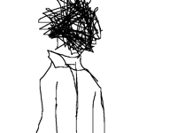 triangle scrible man