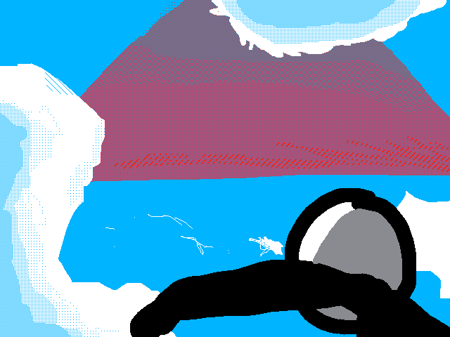 red triangle and a stickman