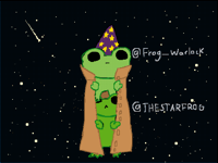 🐸Two intergalactic frogs in a trench coat⭐️🪐🌌