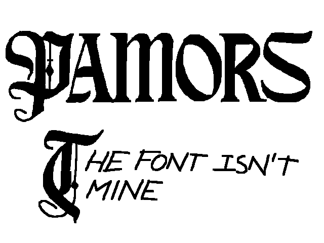 Search Pamors font, this font exists
