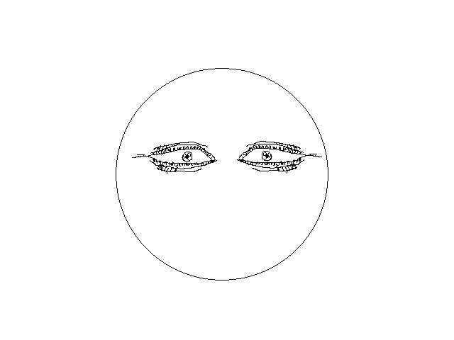Creepy man blinks