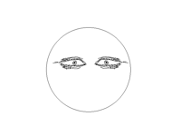 Creepy man blinks