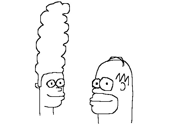 Marg and Homer Simpson