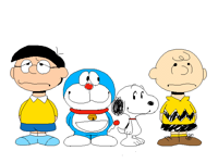 snoopy vs doreamon lol