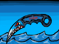 Dream shark karambit knife🦈