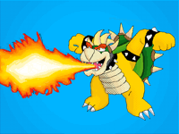 Bowser fire-spitting
