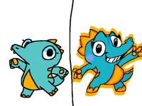 Redraw this Pygmy Raptor (her name is Pip)