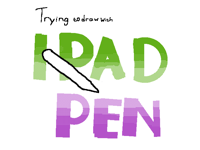 Trying to draw with iPad pen